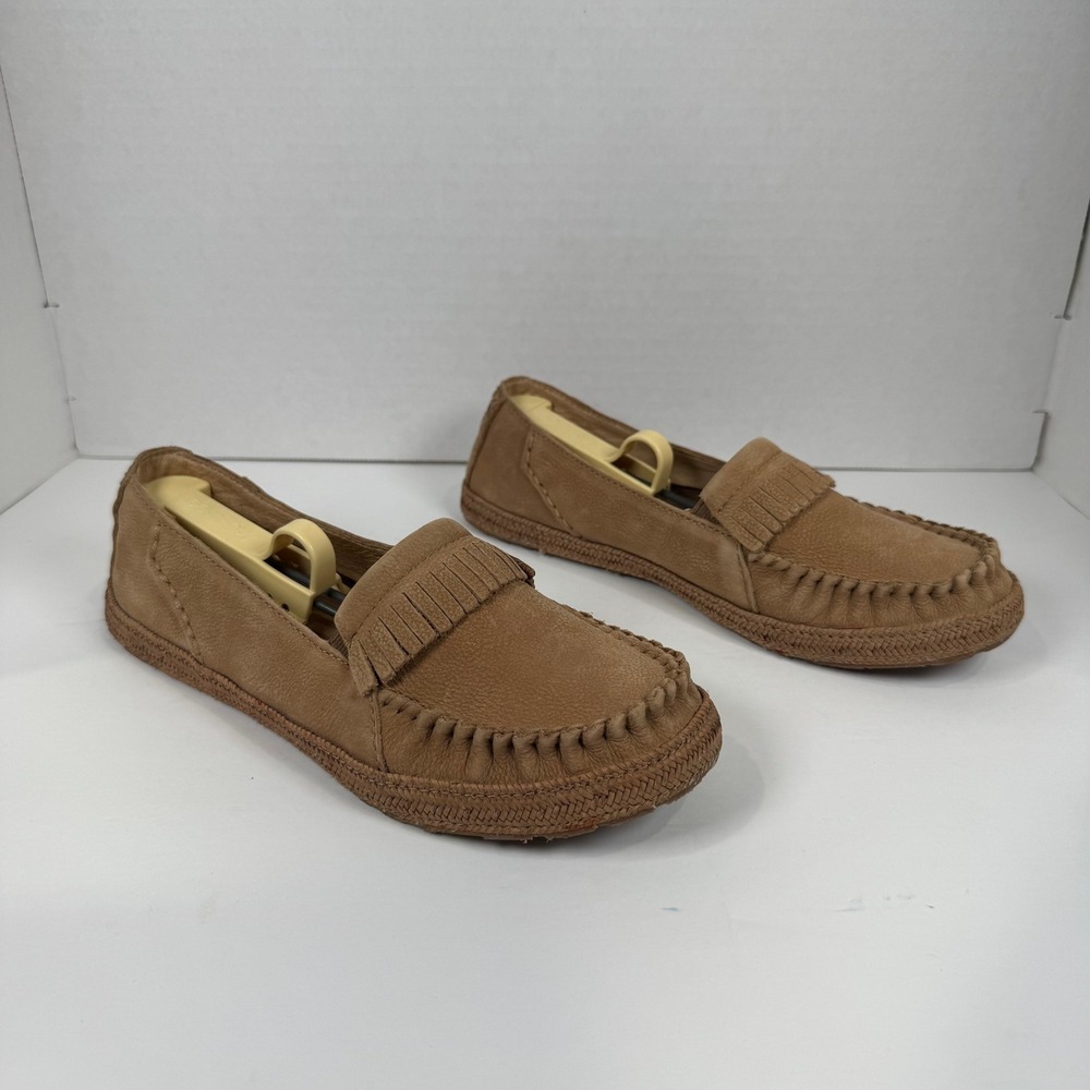 UGG Wrin Loafers Women 7 Chestnut Leather Fringed Kiltie New No Box